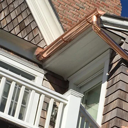 copper gutter installation Selden ny